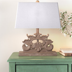 Skidmore 17.75" Brown Bedside Table Lamp(incomplete missing light )