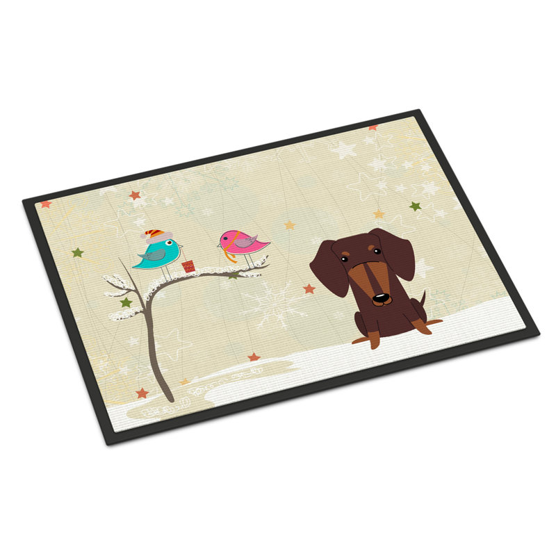 Paillasson Shodra, Rectangle 2 pi x 3 pi, Rouge et brun