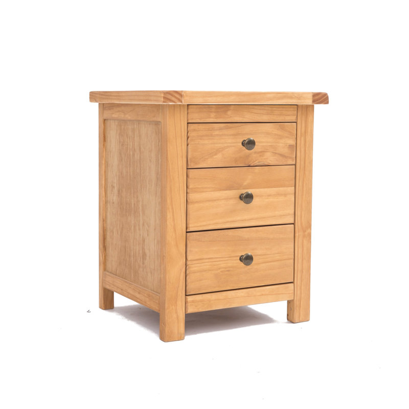 Genesee 45cm W Solid + Manufactured Wood Bedside Table, Nautural