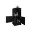Corner Bar Cabinet With Bottle Rack And Open Shelf-1971257319