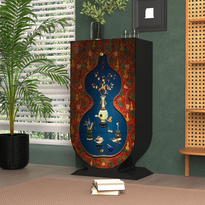Commode d'appoint de rangement moderne à quatre tiroirs