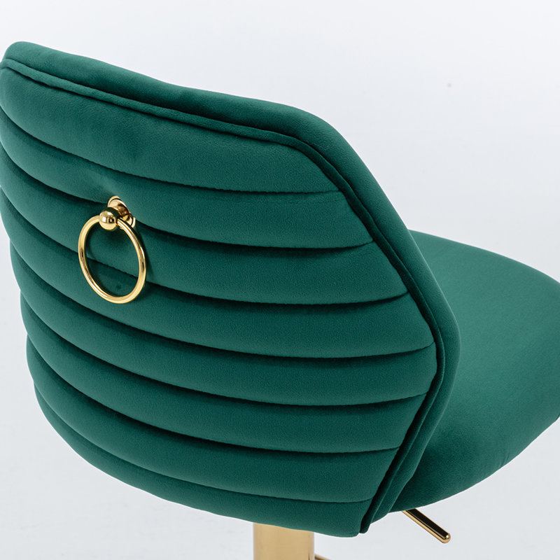 Tabouret de bar rotatif 2 pièces Janney, Vert