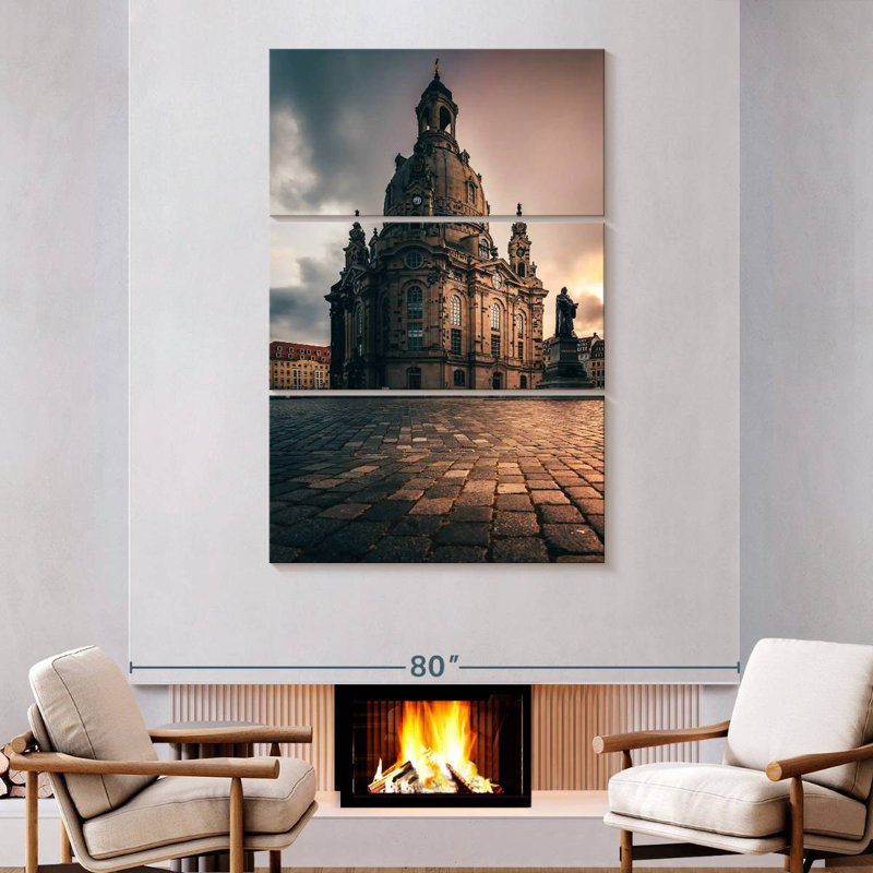 Masam Lutheran Dresden Frauenkirche, H 74 po x l 48 po