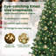 vidaXL Artificial Christmas Tree with 300 LEDs with Stand Green-461239800