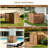 Weather‑Resistant Wooden Privacy Barrier, 3‑Panel Multi‑Purpose Screen for AC Unit, Trash Cans and Pool Pump