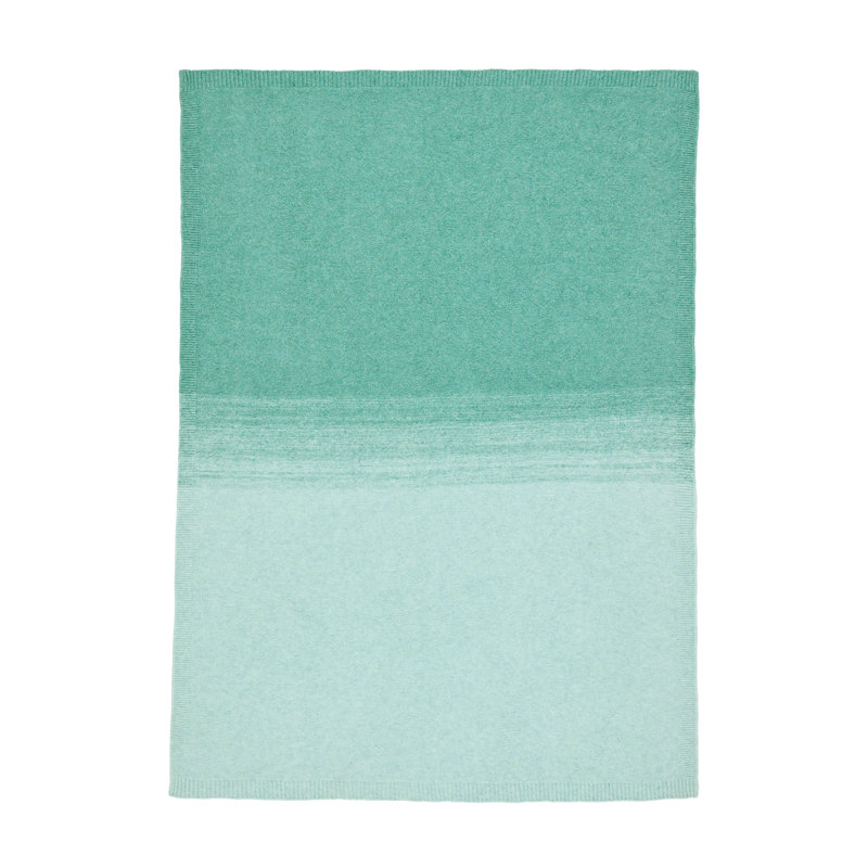 BLUEBELLGRAY LOCHSIDE KNITTED ATLANTIC GREEN 130X170CM THROW