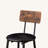 Round bar stool set with shelf, upholstered stool with backrest-881475871-881475864