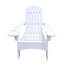 Chaise Adirondack d'extérieur ou d'intérieur en bois avec un trou pour tenir le parasol sur l'accoudoir