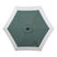 Parasol d'extérieur solaire à DEL 9 pi avec manivelle et inclinaison Spencer, parasol de marché en aluminium résistant à la décoloration, pavillon vert / blanc, mât brun foncé-2066580805