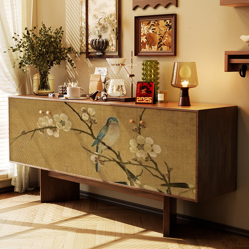 Buffet rétro simple et léger de luxe, Noyer