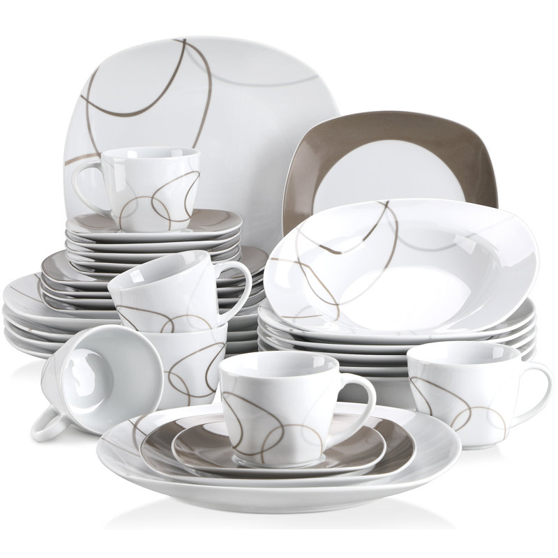 30 Piece Dinnerware Set, Service for 6