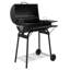 Barbecue au charbon de baril extérieur de 39,4 po, barbecue avec zone de cuisson avec roulettes de rangement pour la cuisine de jardin