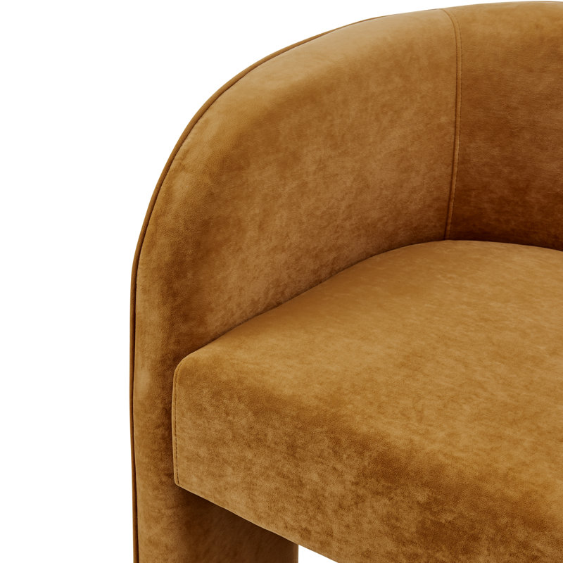 Zamiere 28Cm Wide Armchair, Dainty Caramel Velvet