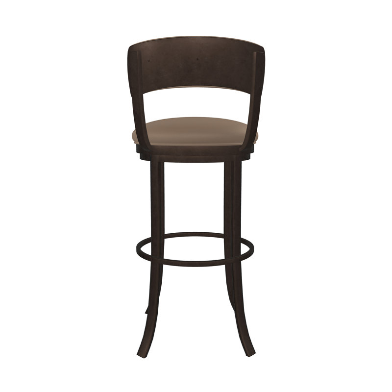Tabouret de bar et de comptoir Bulmore, Tabouret de bar (siège d'une hauteur de 30 po), Chêne terreux, Moka