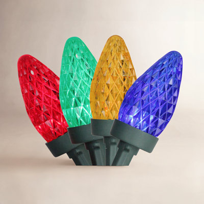 100-Count Faceted C7 LED Christmas Lights