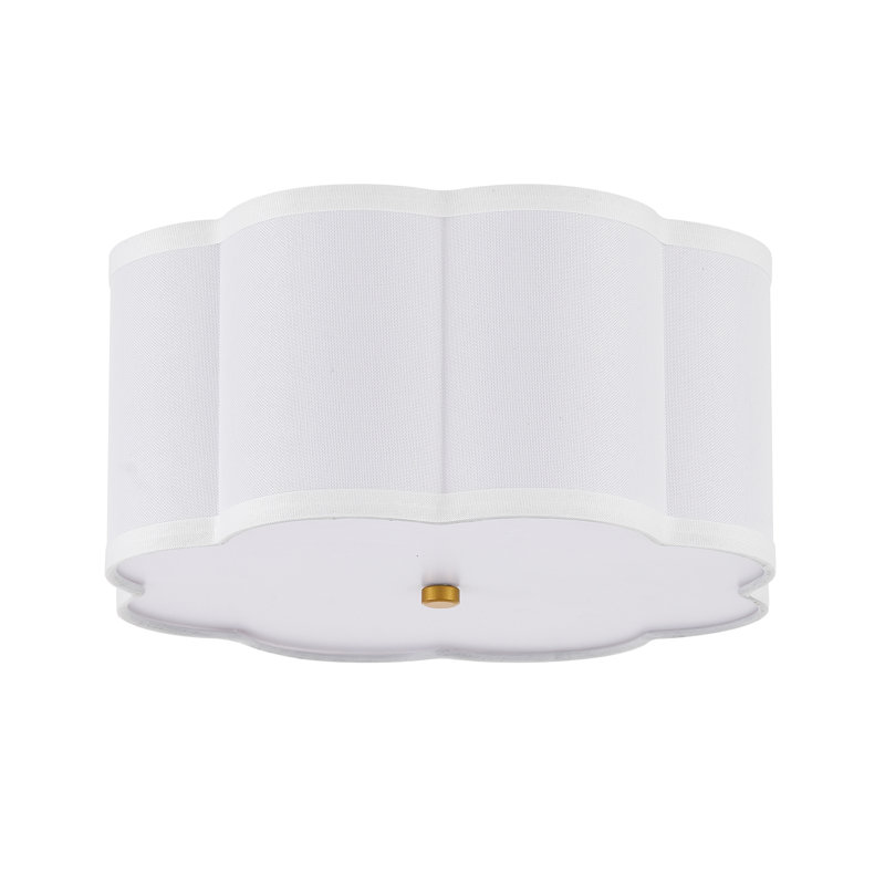 Plafonnier semi-encastré Modern, Doré, H 6 po x l 13,2 po x P 13,2 po