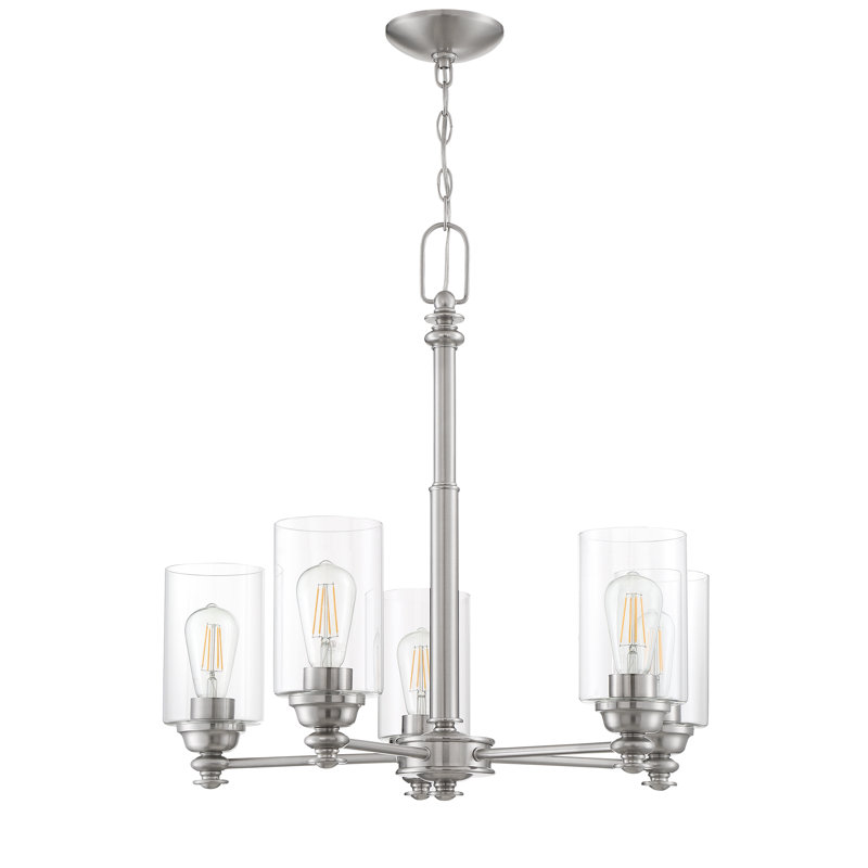 Lustre 5 lumières unique classic/traditionnel Uffington, Nickel poli brossé