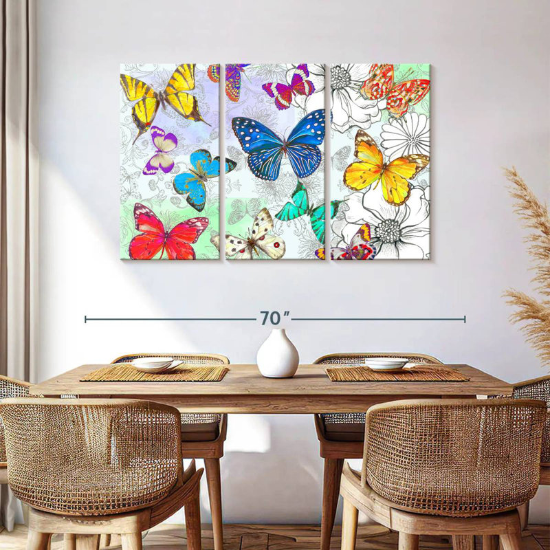 Papillons à fleurs Brampt, H 36 po x l 57 po