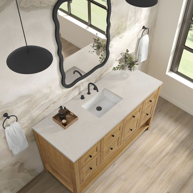 Breckenridge 60 in. Single Vanity, Light Natural Oak, Siberian, Widespread