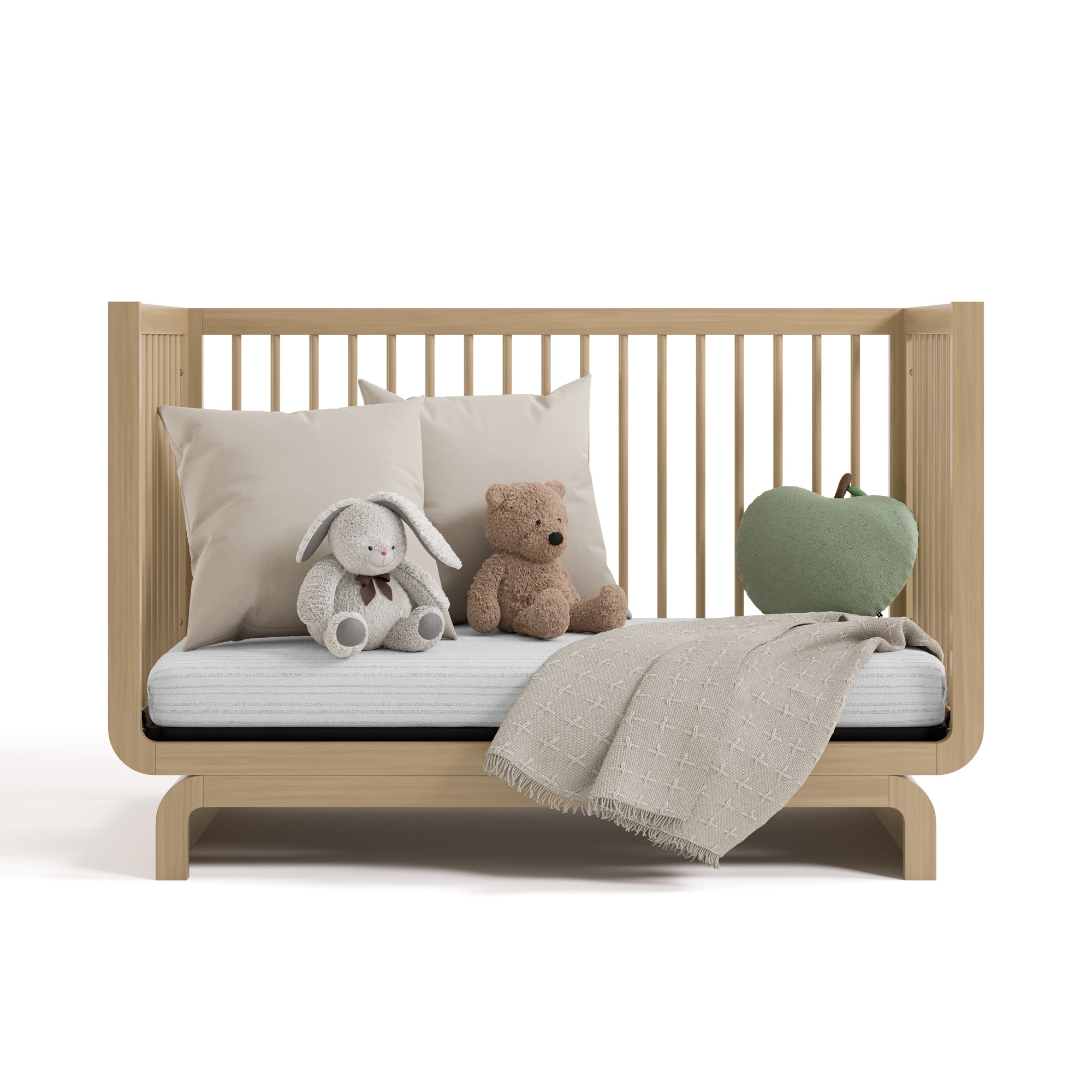 Santorini 5-In-1 Convertible Crib And 6 Drawer Dresser 2-Piece Nursery Set, Brown
