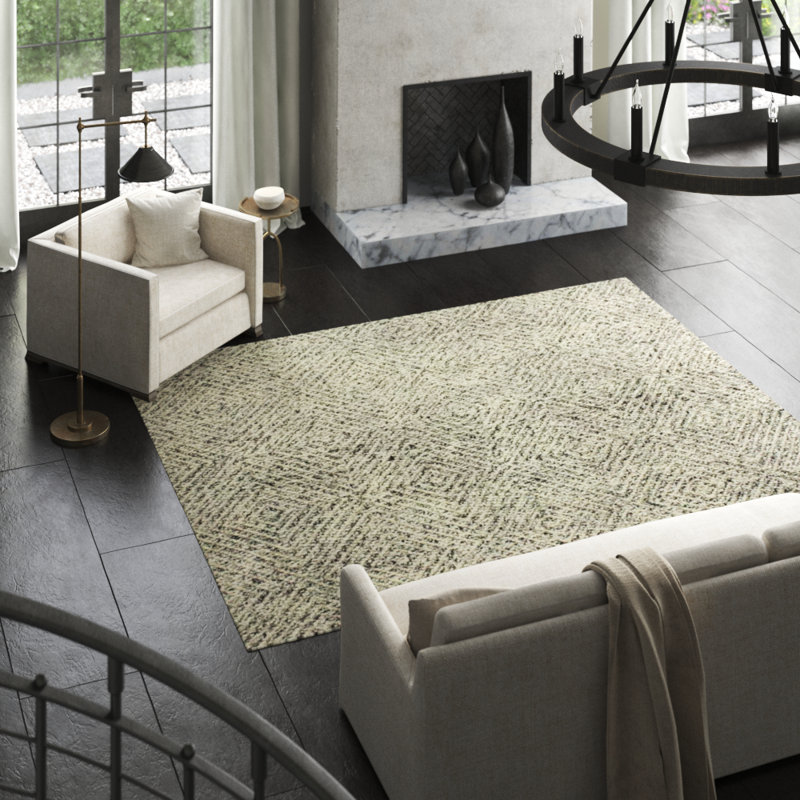 Dazzler Geometric Area Rug in Gray, Rectangle 5'5" x 7'1"