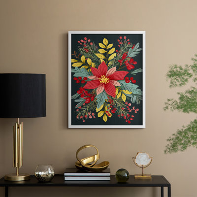 «Christmas Holiday Art CXI», reproduction encadrée - bois massif