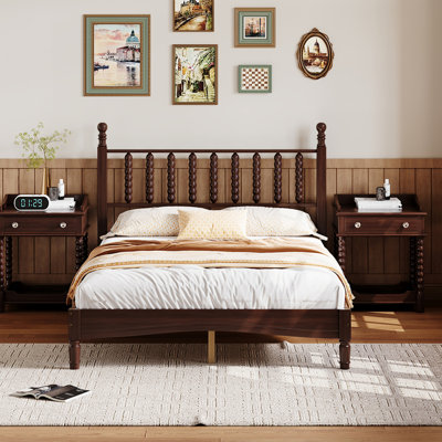Retro Style Platform Bed