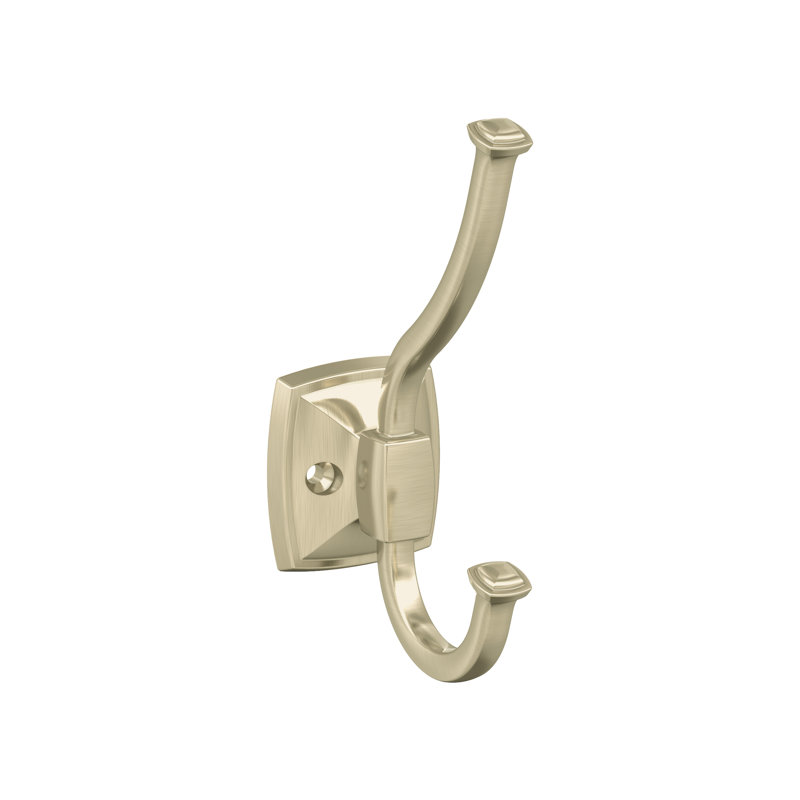 Kinsale Transitional Double Prong Decorative Wall Hook, Golden Champagne