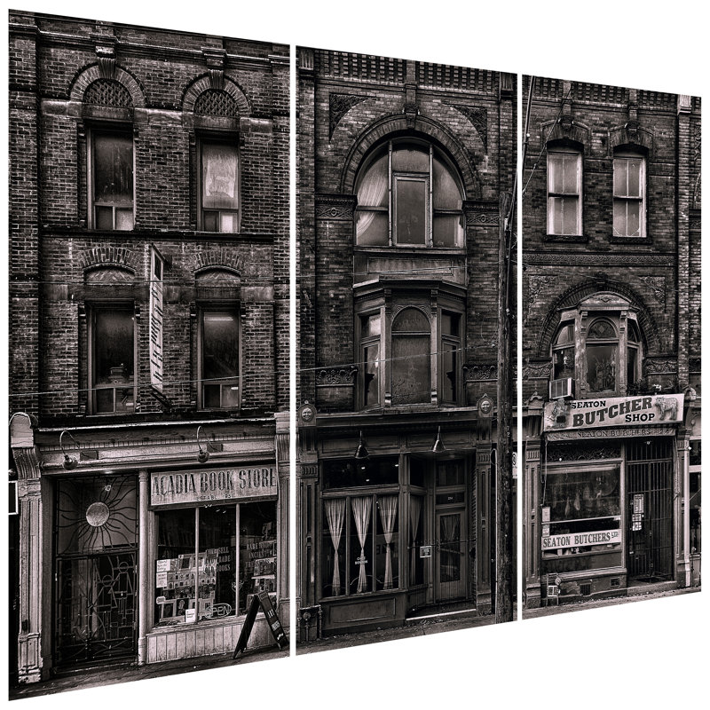 Vetro De Arte en verre trempé «Historic Brownstone Trio», 3 pièces