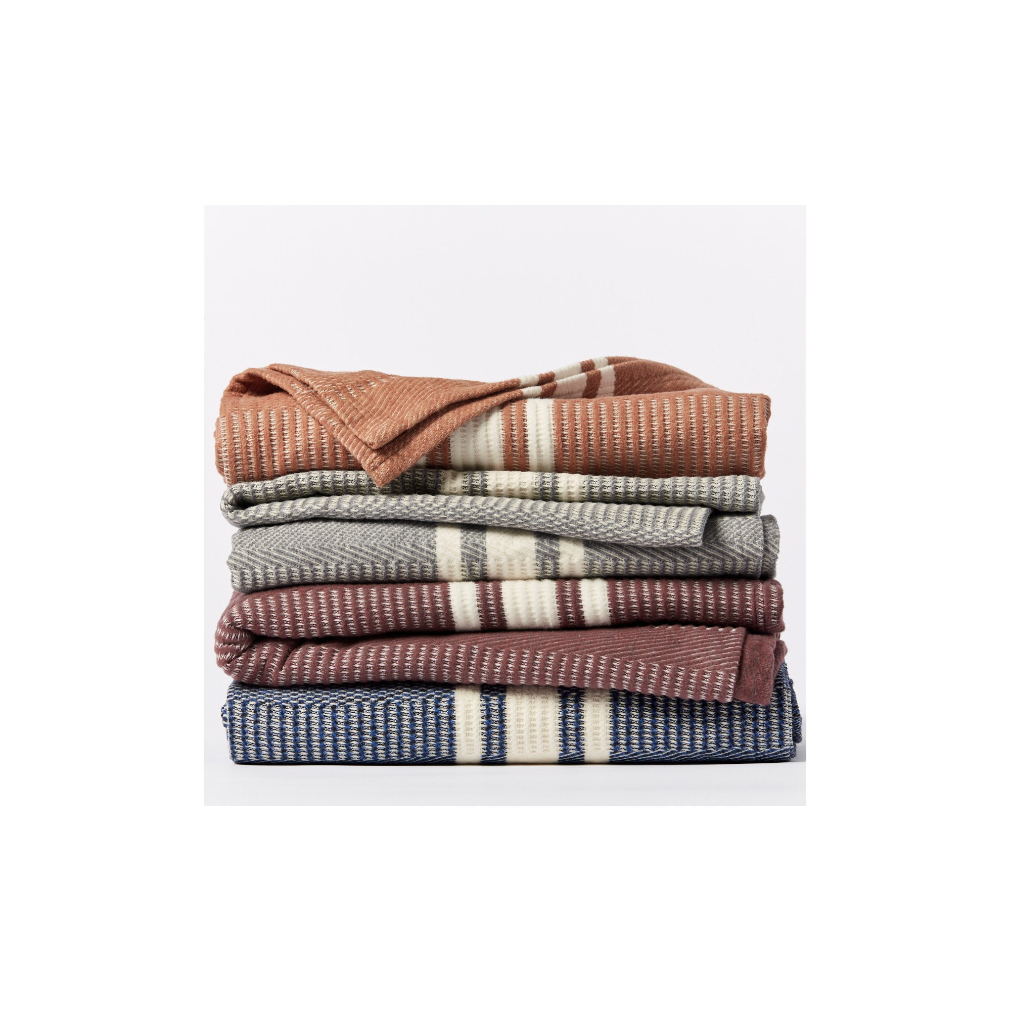Cirrus Cotton Hand Woven Throw Blanket, Gray