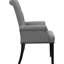Fauteuil gris avec garniture cloutée fascinante - Salle à manger captivante