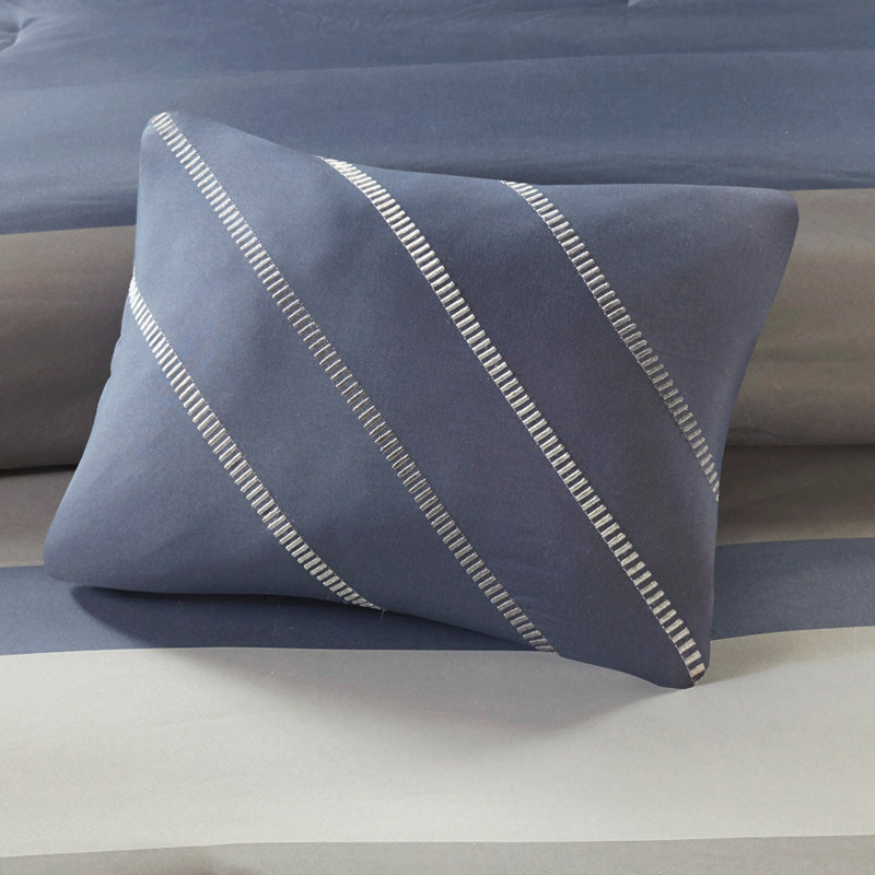 Twin Striped Comforter Set with Bed Sheets