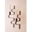 Ensemble de 2 appliques murales ondulées en métal pour bougies coniques, style rustique, 40 cm de hauteur.