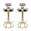 Ensemble de 2 tabourets de bar à imprimé football, tabouret de bar à hauteur de comptoir rembourré