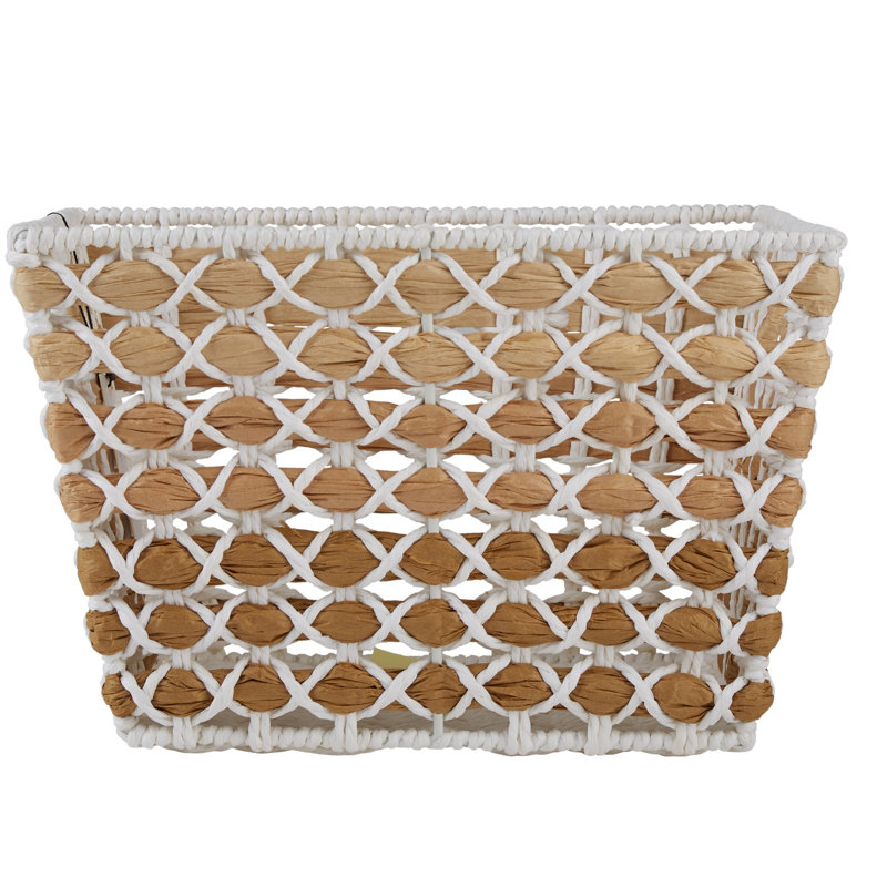  Small Paper Rope Woven Tote, 7.8" H x 11.8" W x 9.8" D