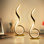 2 lampes de table en spirale modernes 2 pièces, 3 lampes de table à DEL à température de couleur, lampe de table de charge USB, lampe de lecture à intensité variable, lampes de table de bout pour le salon, la chambre à coucher, le bureau