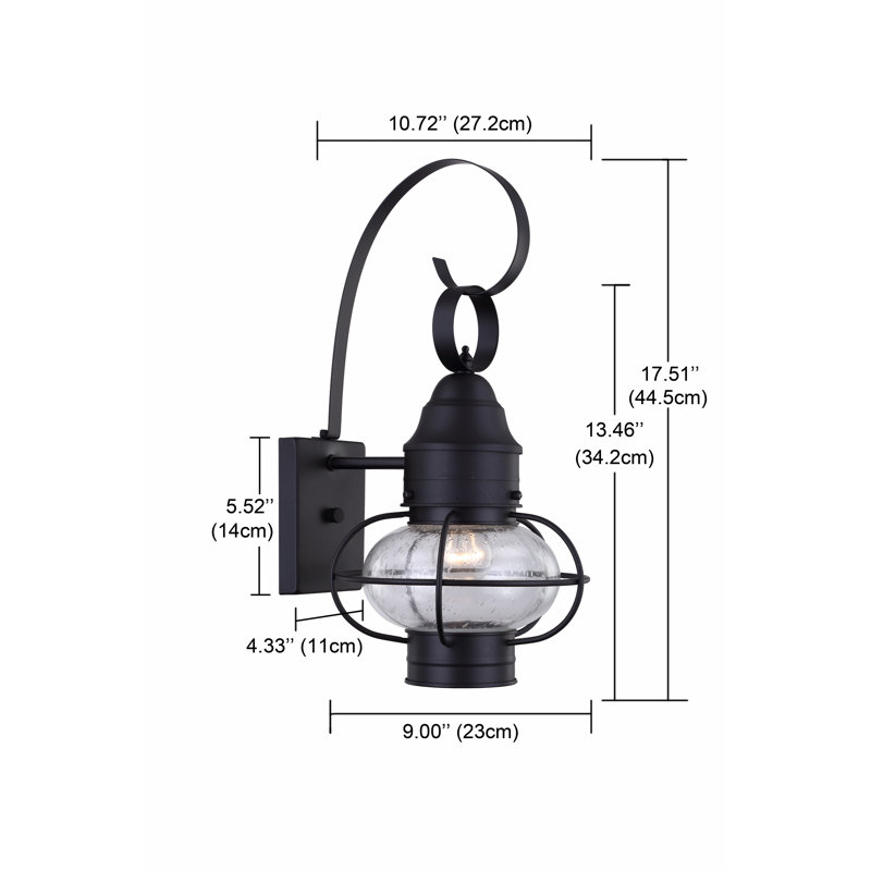 Applique murale en verre Wynter, H 17,51 po x l 9 po x P 10,72 po