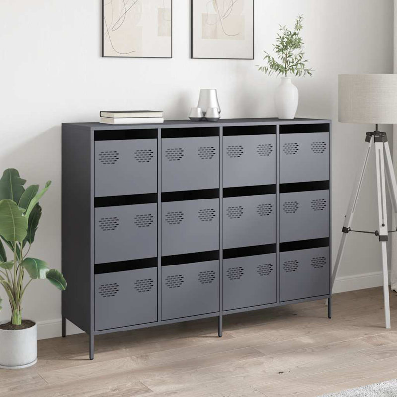 Sideboard 135X39x103.5 Cm Cold-Rolled Steel, Anthracite