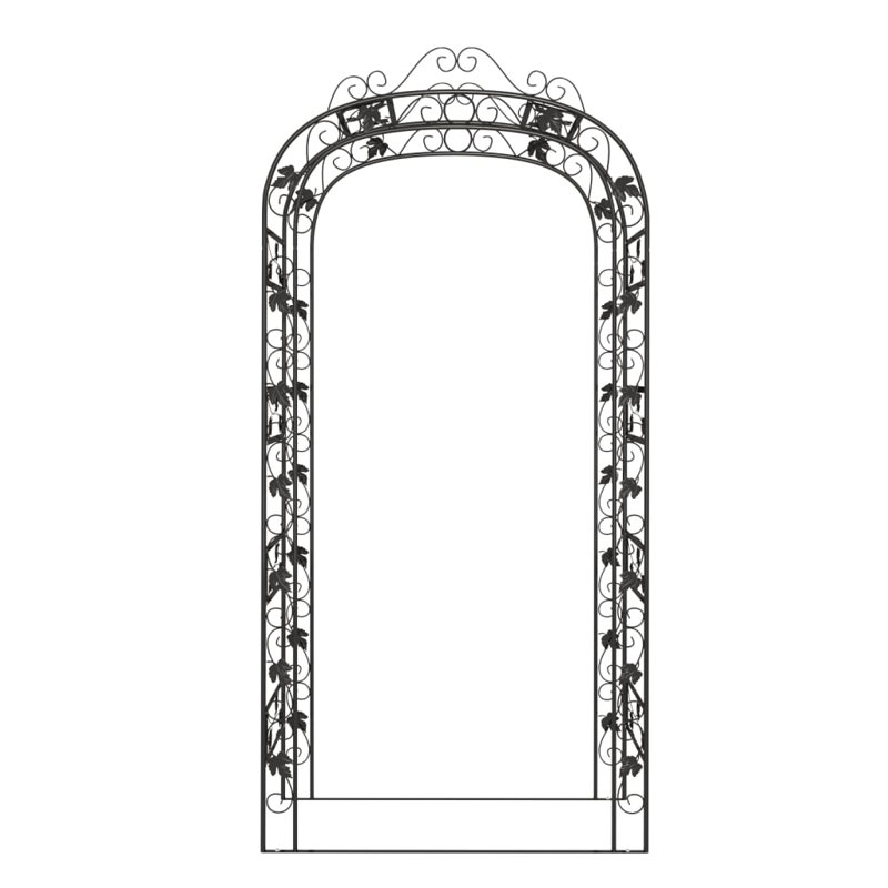 Lark Manor Garden Arch Black 45.7"X17.7"X94.5" Steel
