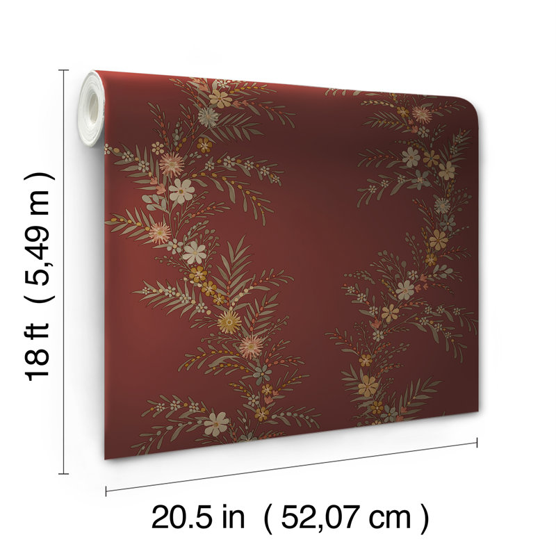 Papier peint Posy Cranberry