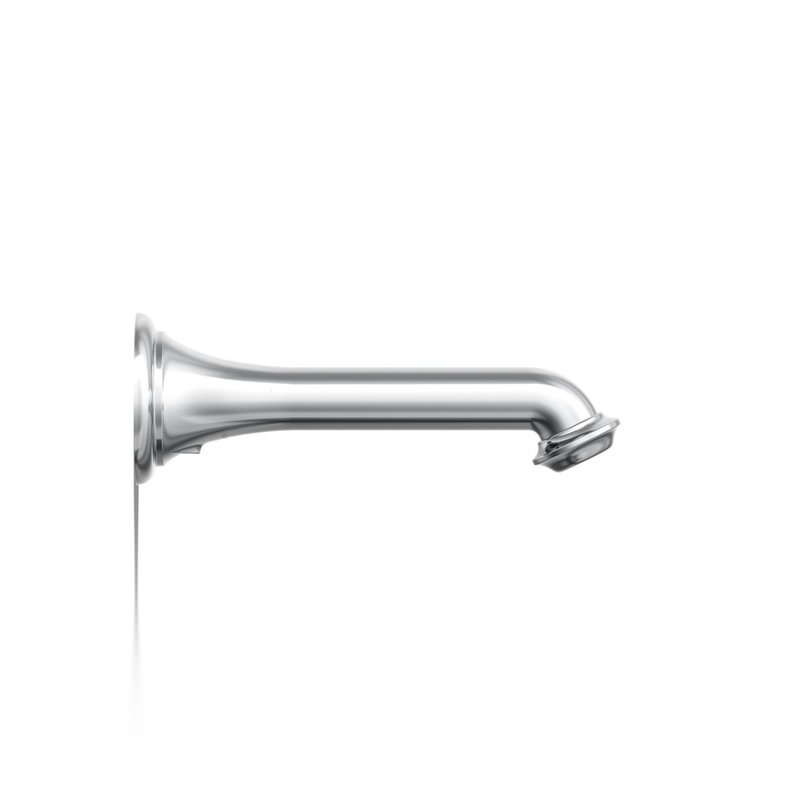 Artifacts Wall-Mount Bath Spout with Turned Design, Polished Chrome