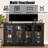 Alvilda 62.9'' W Modern Sideboard Buffet with Glass Doors-201442975