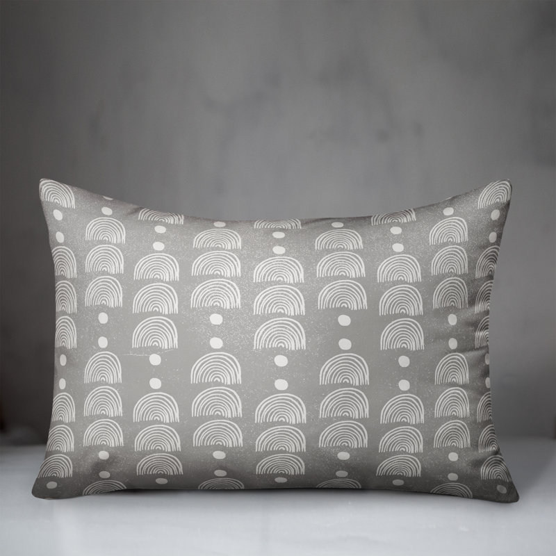 Outdoor Throw Pillow, Gray