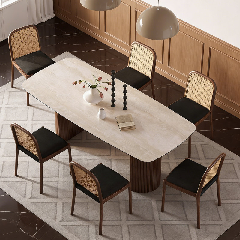 Hubbert, 7 Pieces: Table, 6 Chairs, H 29,53 po x l 70,87 po x P 31,5 po