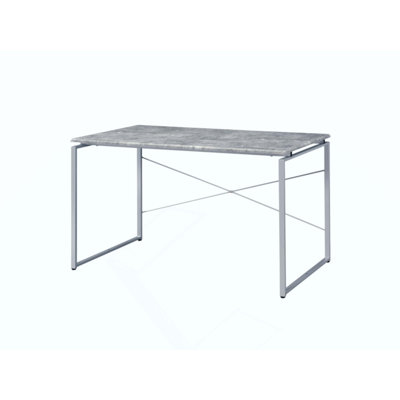 Bureau d'écriture en faux béton avec un style industriel, parfait pour les espaces de travail modernes et minimalistes.