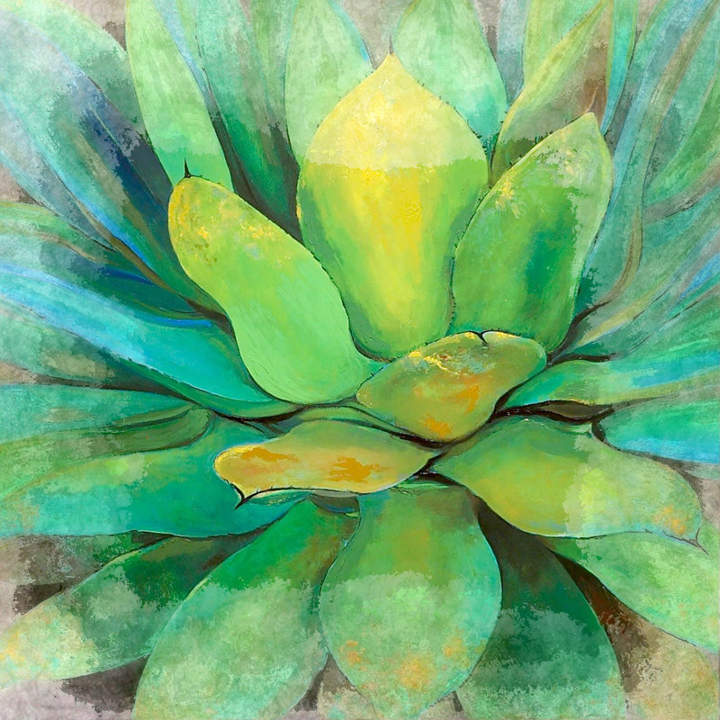 " Cactus ", 12" H x 12" W x 1.5" D