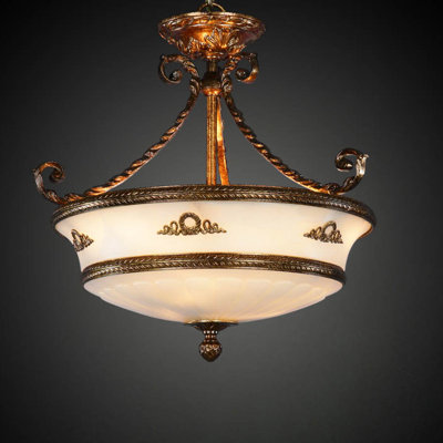 Desilva Glass Semi Flush Mount