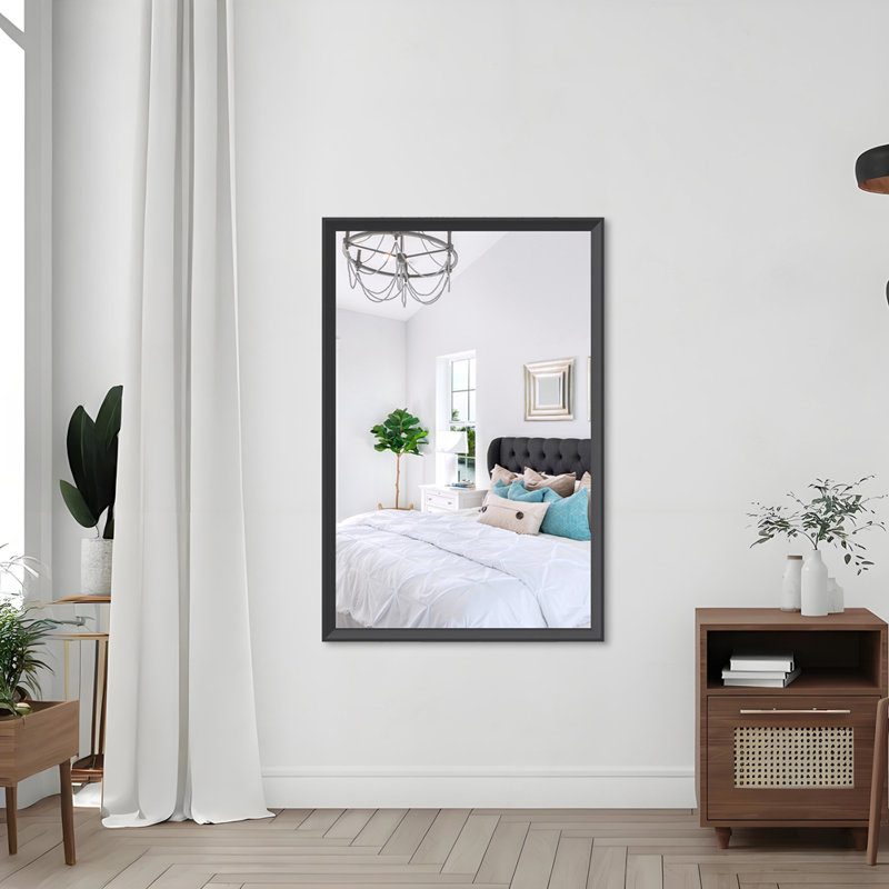 Miroir de salle de bain 48 po x 32 po, 48 po x 32 po, Noir