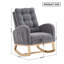 Chaise berçante d'appoint avec repose-pieds, dossier haut, pieds en bois d'hévéa pour la chambre à coucher et l'espace de vie-1061206322