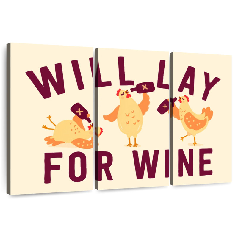 Tergel Will Lay For Wine, 48" H x 74" W